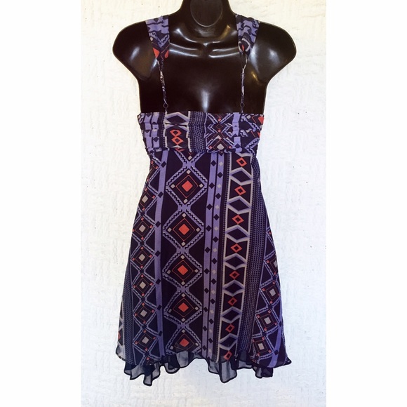 BCBG Boho Aztec Fringe Dress - Picture 4 of 4