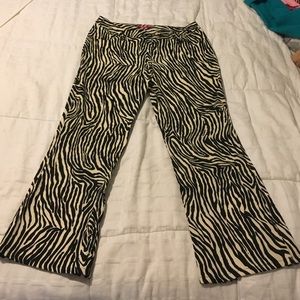 Retro zebra flare pants- Jules Allen