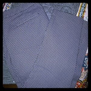 Blue white printed ankle pants 10