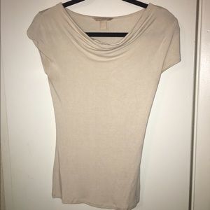 Banana republic - tan scoop neck top