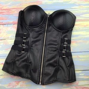 Charlotte Russe pleather corset