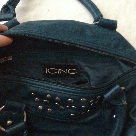 TEAL STUDDED BAG - Picture 3 of 3