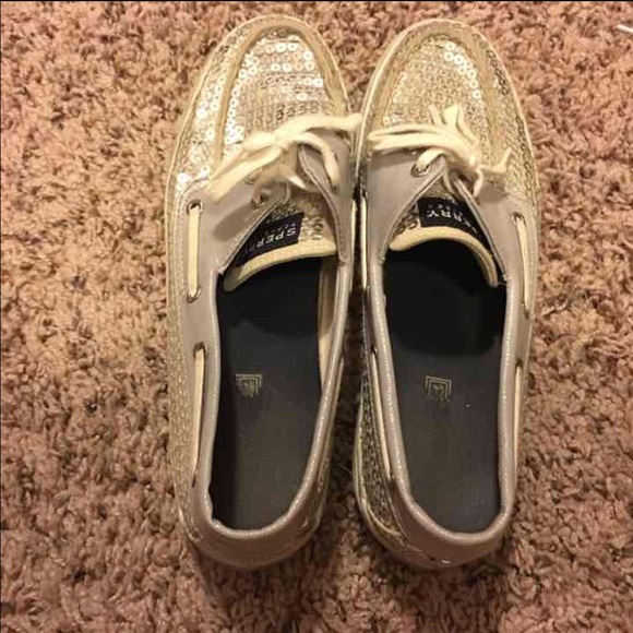 ✳️Silver Sequin Sperry's ✳️