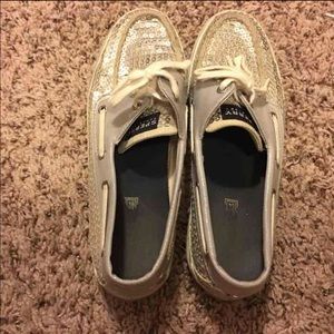 ✳️Silver Sequin Sperry's ✳️