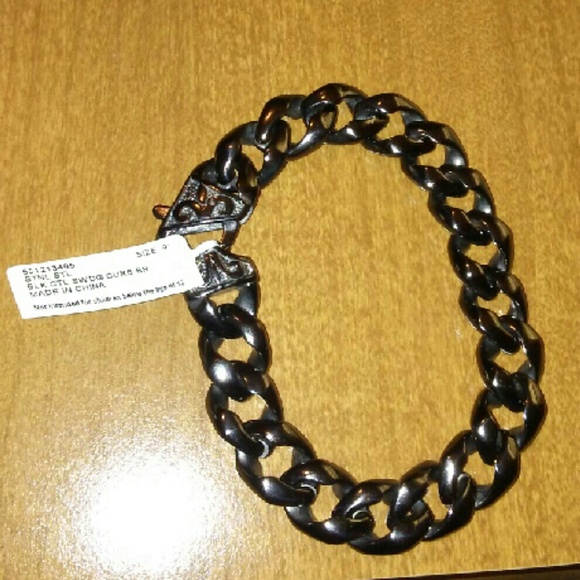 Black Stainless Steel Curb Chain Bracelet