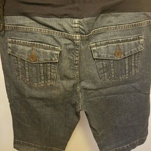 Maternity denim shorts