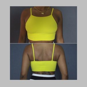 Yellow Topshop Cropped Tank