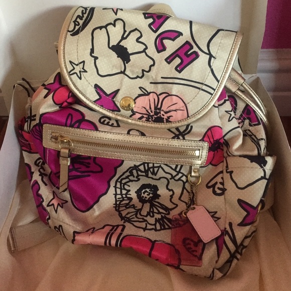 coach backpack flowers Coach kyra floral print backpack