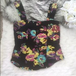 Summer SALE! Black Floral Top.