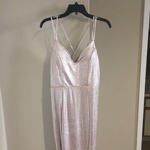 Gold, strappy gown