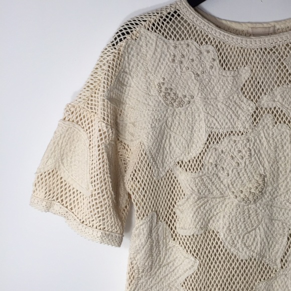 H&M Crocheted Dress with Floral Appliqués - Picture 4 of 4
