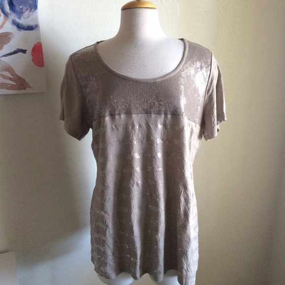 Alfani Tops - Sequin tee