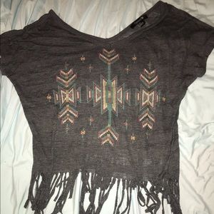 Grey tribal tee