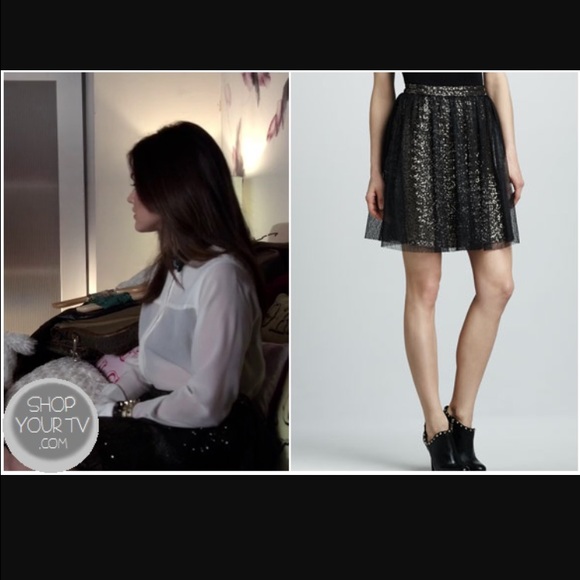 Alice + Olivia Carolyn Sequined Skirt