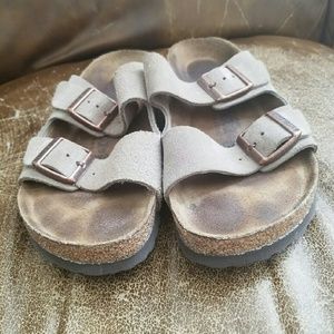 Soft footbed suede birkenstocks