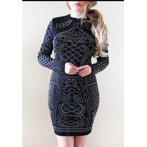 Studded long Sleeve Dress