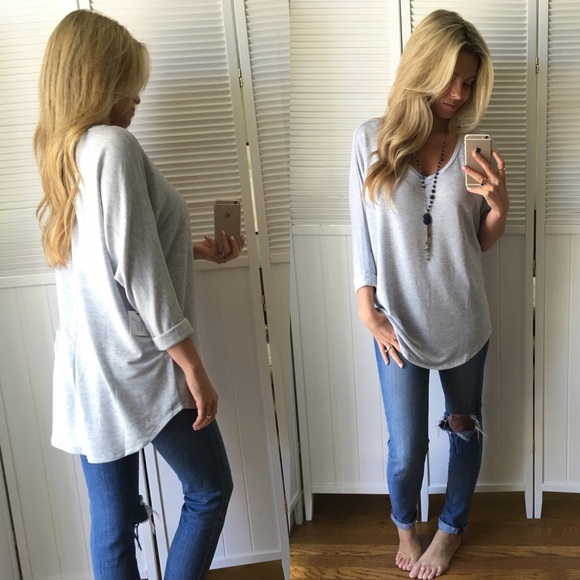 Last Item 🆕 Heather Blue V-Neck - Picture 3 of 4