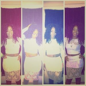 Lace night outing two piece