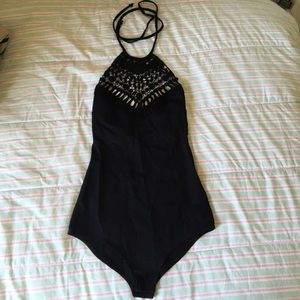 Black Crochet Top