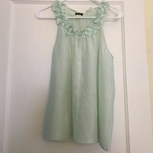 Mint green jcrew blouse