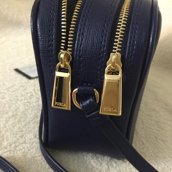 Furla Bags Furla Double Zip Crossbody Bag Blue Poshmark