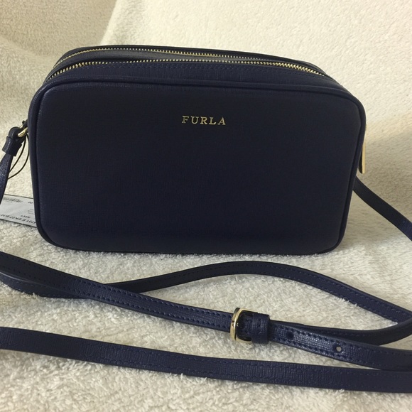 Furla Bags Furla Double Zip Crossbody Bag Blue Poshmark