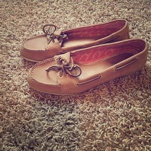 Tan Sperry shoes