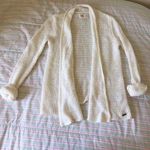 Hollister White Cardigan