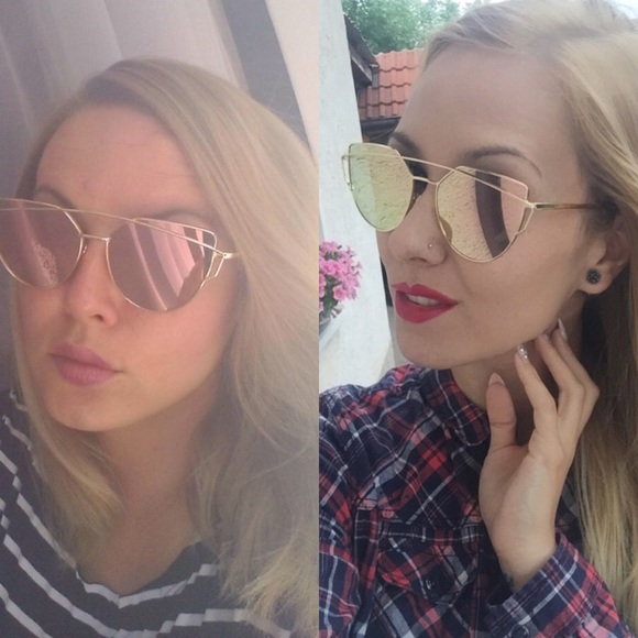 💟Rose Gold Mirrored Sunglasses💟 - Picture 4 of 4