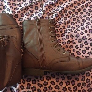 Spring brown short boots
