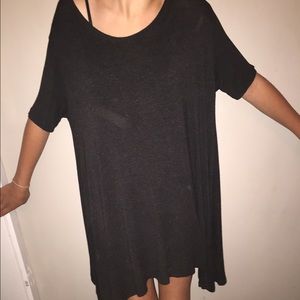 Black t-shirt dress from Brandy Melville.