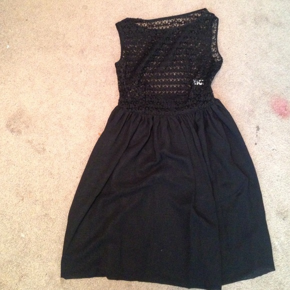Black lace dress