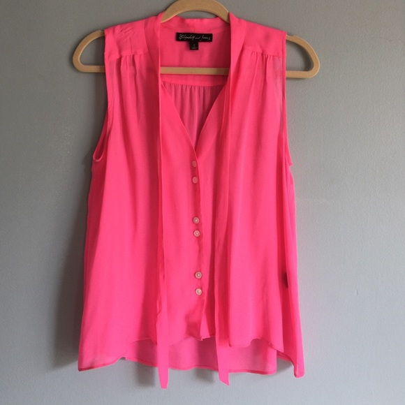 ELIZABETH AND JAMES silk pink blouse size S