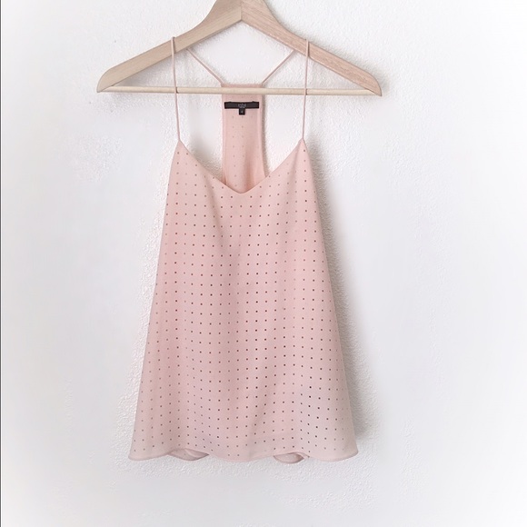 Tibi Tops - 🎉HP🎉 Tibi Racerback Cami w/ Laser-cut Squares