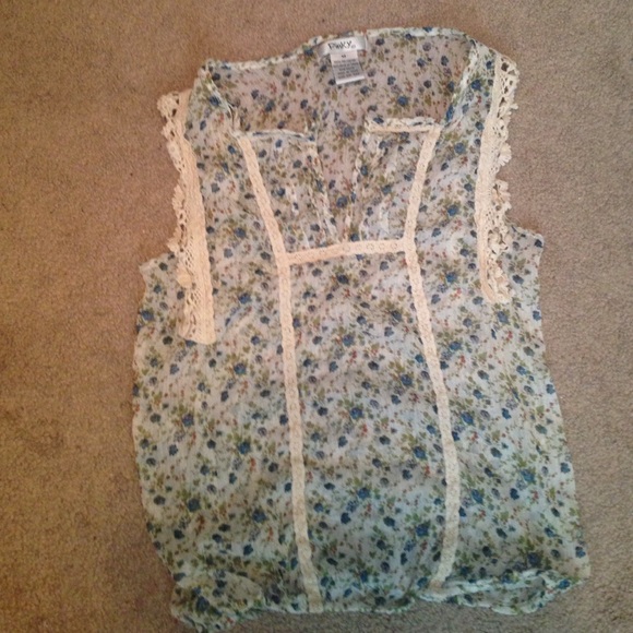 Floral sheer summer shirt