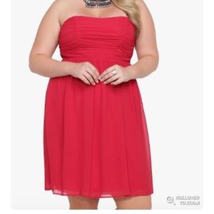 Strapless red dress by Torrid size 18