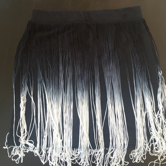 Fringe ombré skirt