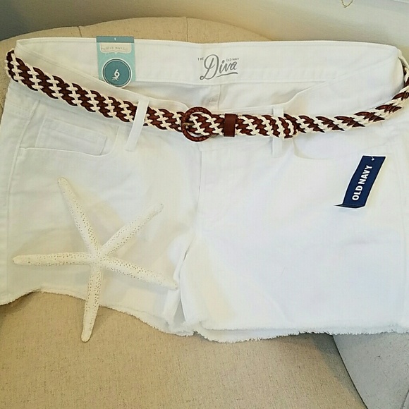 White Denim Shorts
