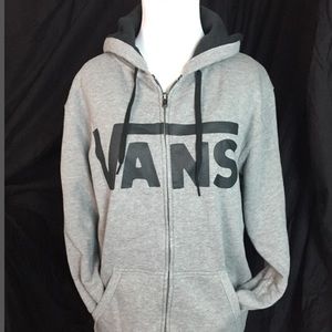 NWT VANS zip up gray hoodie-Mens Medium✨