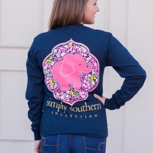 Simply Southern long sleeve elephant tee