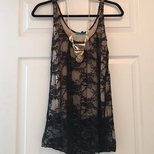 "Julie's Closet" Black Lace Top