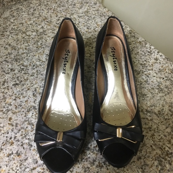 Black & Gold Heels