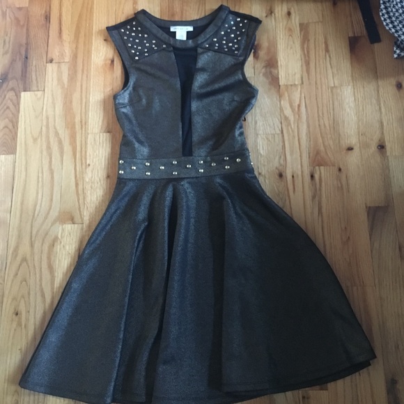 Black and gold dress
