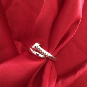 Sterling silver nail ring