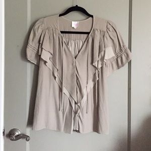 Parker ruffled romantic top SZ L AS-IS