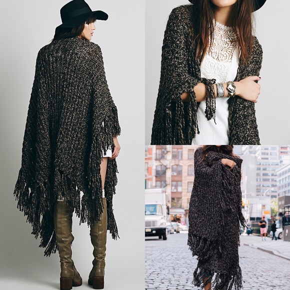 Free People Shaggy Wrap Ruana