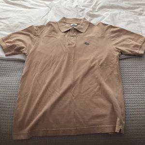 Authentic Men's Lacoste Tan Polo Shirt