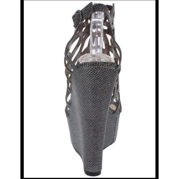 Caged Peep Toe Wedge by Bamboo - Picture 3 of 3