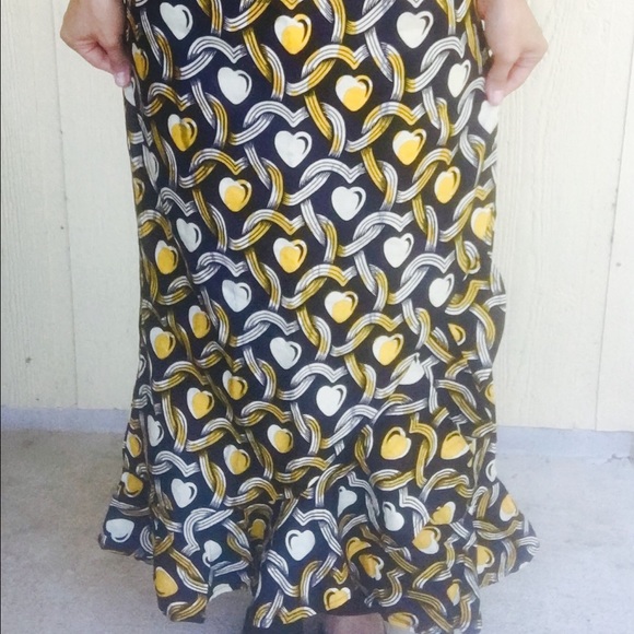 VINTAGE Heart Maxi Mermaid Skirt - Picture 3 of 3