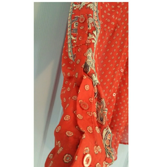 Free people high /low button up M - Picture 2 of 4